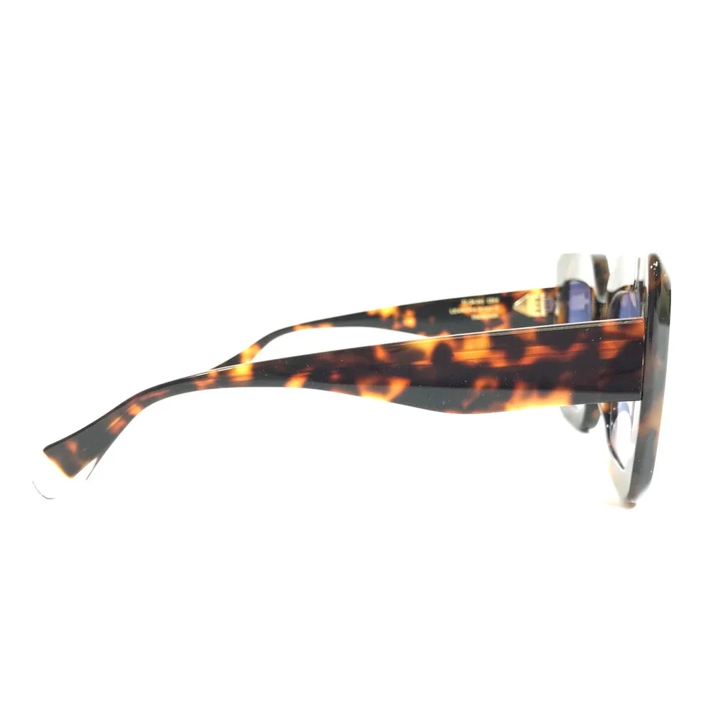 Gigi Studios Sunglasses LEANDRA 6762/2 Tortoise Butterfly Frames w/ Blue Lenses